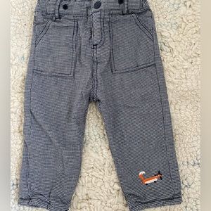 Navy striped toddler pants